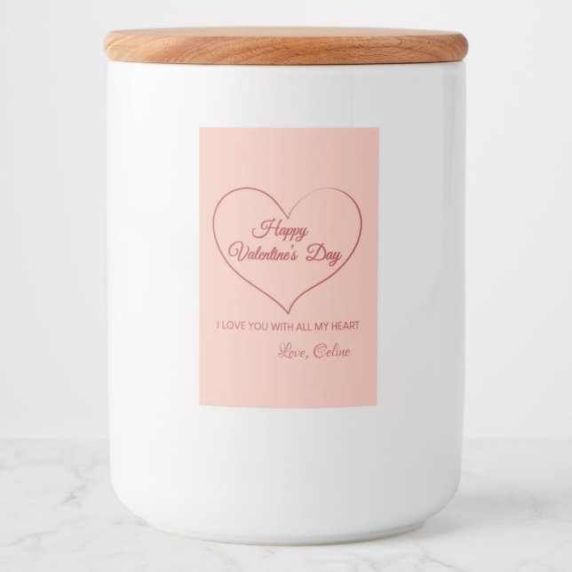 Glad Alla hjärtans dag Mat Etikett (Framsida)