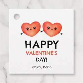 Glad Alla hjärtans dag med baby hjärtvänner Gåvor Etiketter