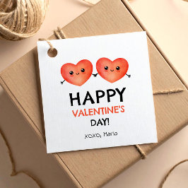 Glad Alla hjärtans dag med baby hjärtvänner Gåvor Etiketter