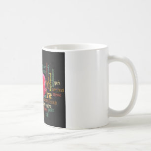Glad Alla hjärtans dag med Elegant Röd ros Kaffemugg