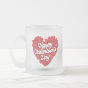 Glad Alla hjärtans dag med Hearts Design-23056 Frostad Glasmugg