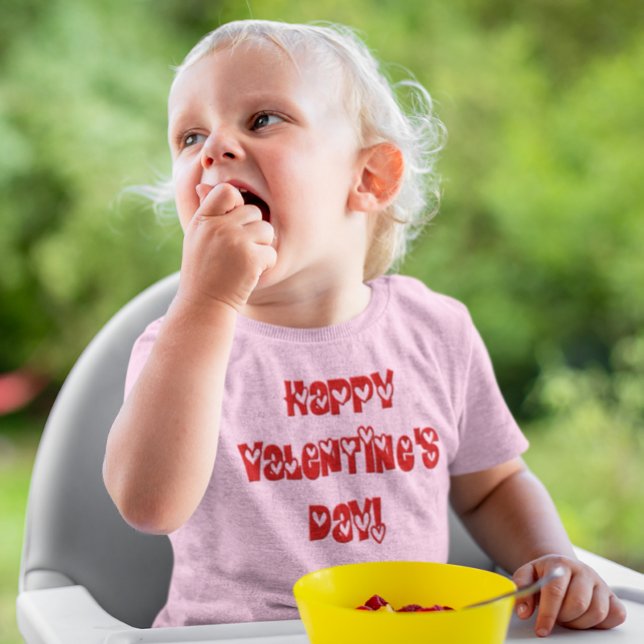 Glad Alla hjärtans dag med hjärtan Tee (Happy Valentine's Day with Hearts Baby T-Shirt)