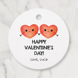 Glad Alla hjärtans dag med hjärtpar Gåvor Etiketter