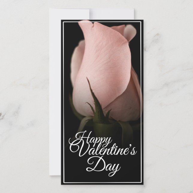 Glad Alla hjärtans dag med rosa ros (Framsida)