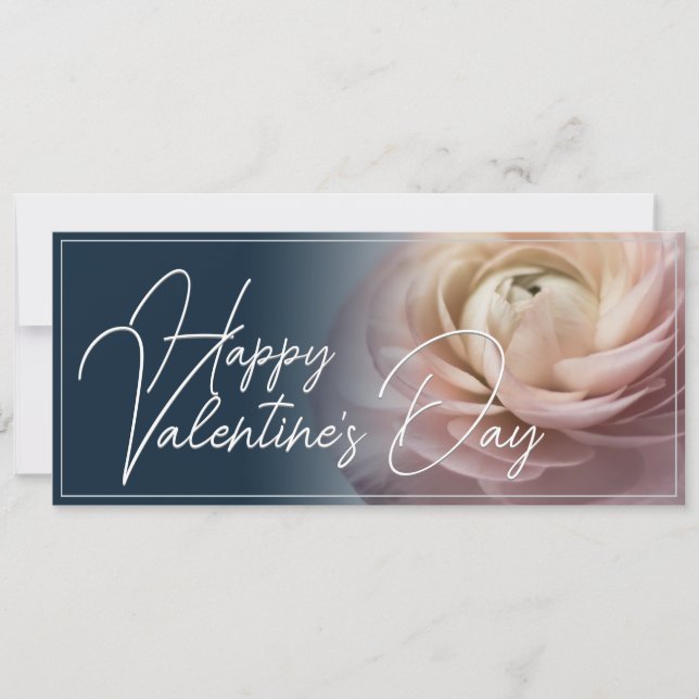 Glad Alla hjärtans dag med stora rosa ros (Framsida)