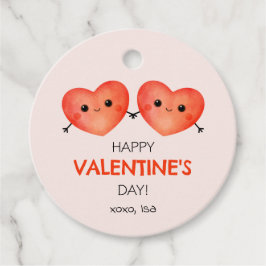 Glad Alla hjärtans dag med två hjärtan Gåvor Etiketter