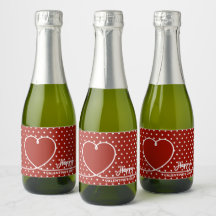 Glad Alla hjärtans dag Mini Sparkling Vin Label Se