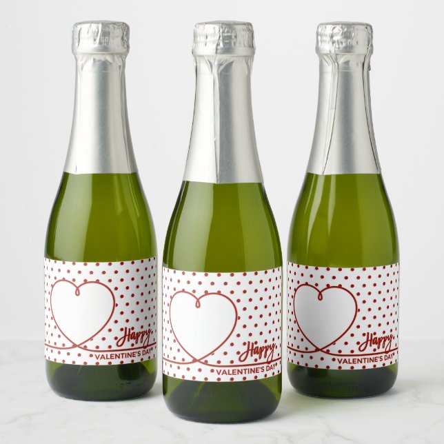 Glad Alla hjärtans dag Mini Sparkling Vin Label Se (Flaskor)