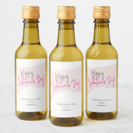 Glad Alla hjärtans dag Mini Vin-etiketter Vinetikett