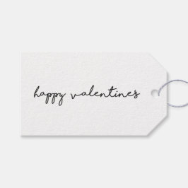 Glad Alla hjärtans dag. Minimalt manus & Enkel kär Presentetikett