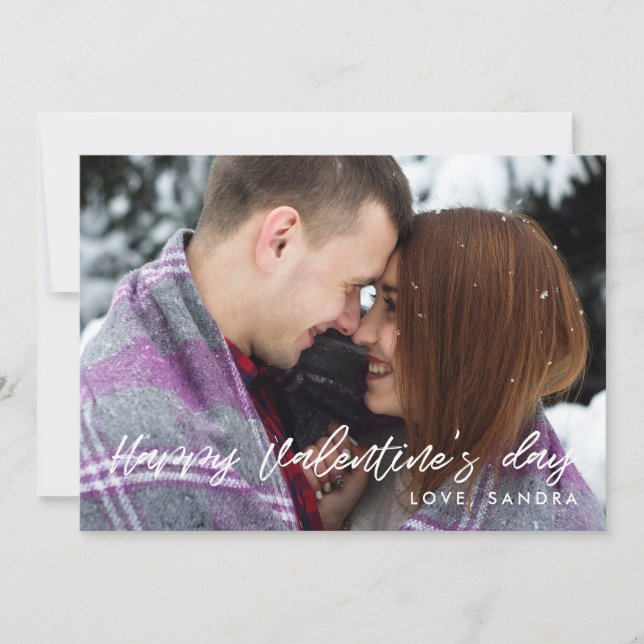 Glad Alla hjärtans dag modern fotokort Julkort (Framsida)