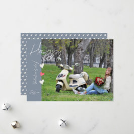 Glad Alla Hjärtans Dag Modern Skript Foto Julkort