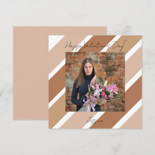 Glad Alla Hjärtans Dag Modernt manus Foto Kort