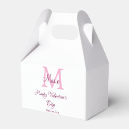 Glad Alla hjärtans dag monogram rosa namn kärlek f Presentaskar