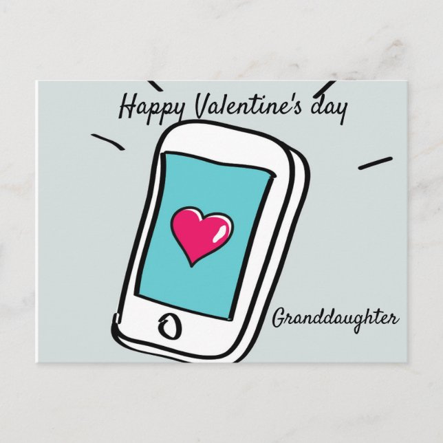 Glad Alla hjärtans dag-mordotter Vykort (Framsida)