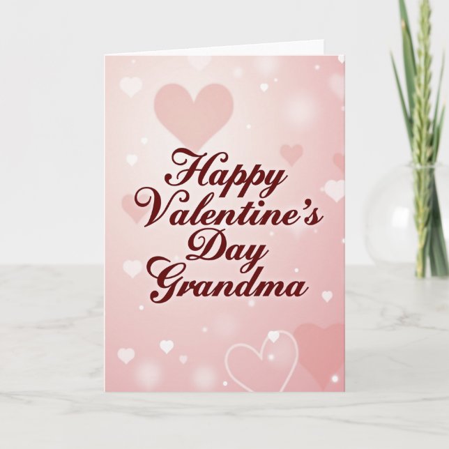 Glad Alla Hjärtans Dag Mormor Kärlekskort Kort (Framsida)