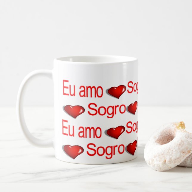 Glad Alla Hjärtans Dag Muggar Eu Amo Mi Sogro (Med munk)