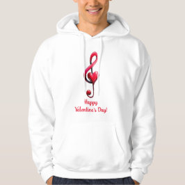 Glad Alla Hjärtans Dag Musik av Kärlek Hoodie