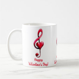 Glad Alla Hjärtans Dag Musik av Kärlek Kaffemugg
