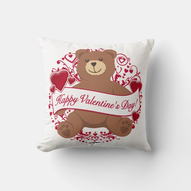 Glad Alla hjärtans dag! Nalle Kudde (Framsida)