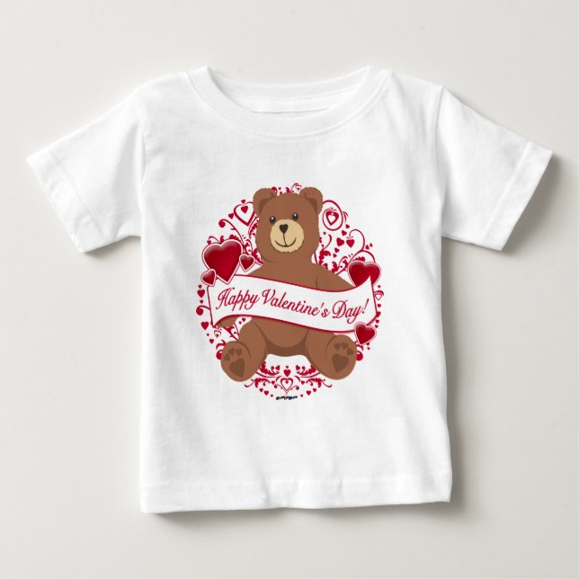 Glad Alla hjärtans dag! Nalle Tee Shirt (Framsida)