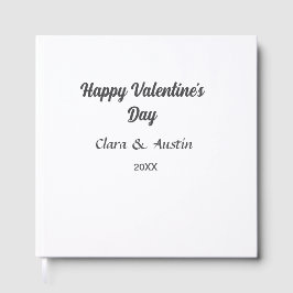 Glad Alla hjärtans dag namn datum enkel minimal Gästböcker