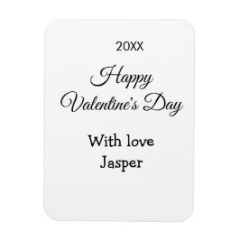 Glad Alla hjärtans dag namn kärlek enkel år stilis Magnet