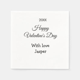 Glad Alla hjärtans dag namn kärlek enkel år stilis Pappersservett