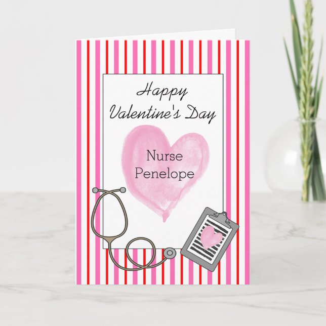 Glad Alla hjärtans dag Nurse Kort (Framsida)