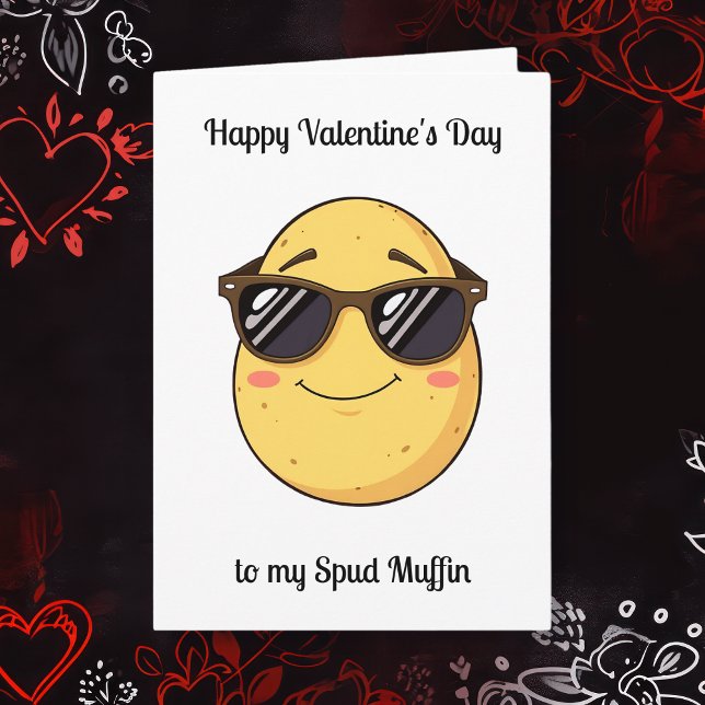 Glad Alla hjärtans dag på min Spud Muffin Funny Kort (Skapare uppladdad)