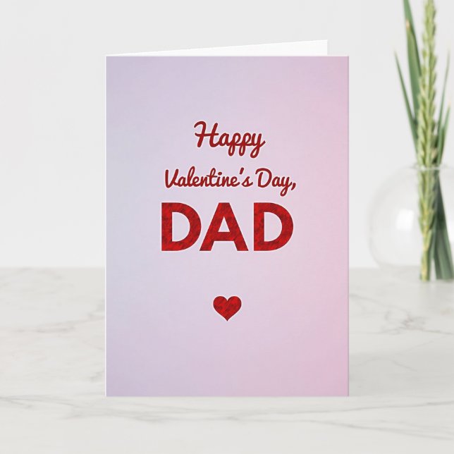 Glad Alla Hjärtans Dag Pappa Randig Kort (Framsida)