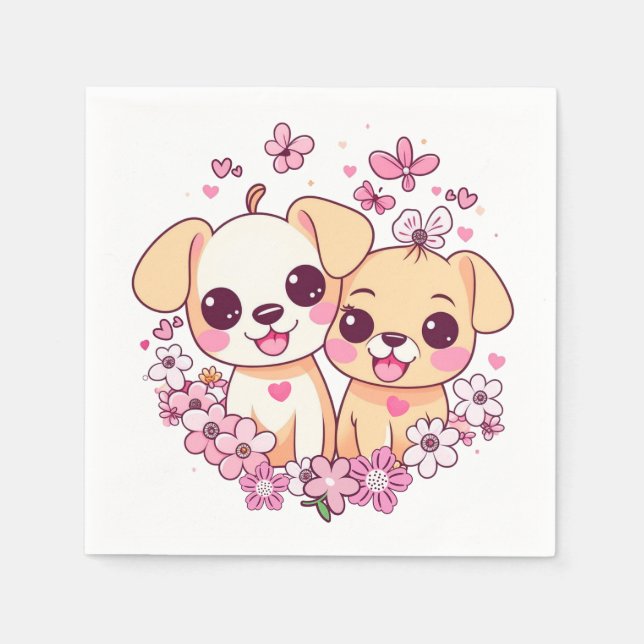 Glad Alla hjärtans dag! Pappersservett (Framsidan)