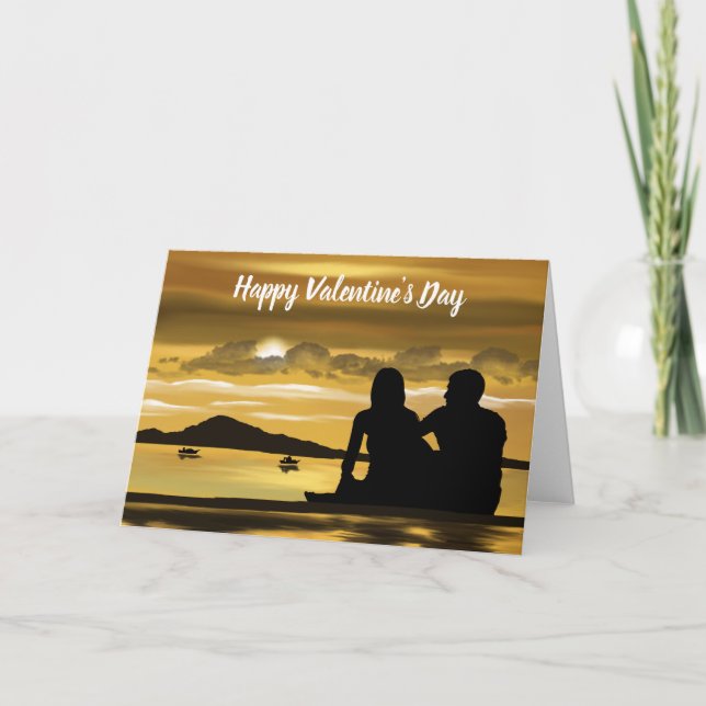 Glad Alla Hjärtans Dag Par Helgkort (Framsida)