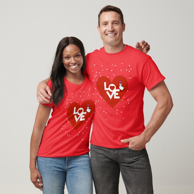 Glad Alla hjärtans dag Par T Shirt (Unisex)