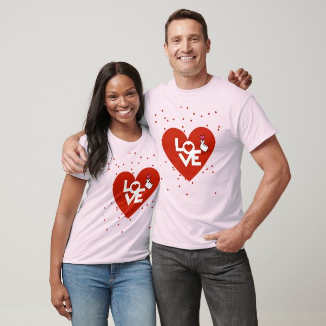 Glad Alla hjärtans dag Par T Shirt (Unisex)