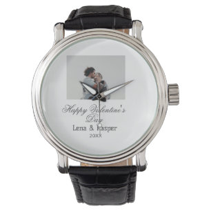 Glad Alla hjärtans dag parfoto modern enkel t Armbandsur