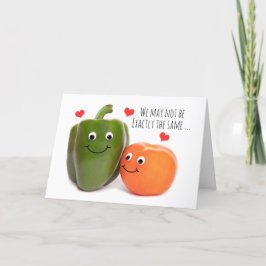 Glad Alla hjärtans dag Peppar- och Tomatpar Helgkort