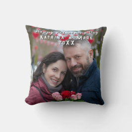 Glad Alla Hjärtans Dag Personlig Foto & Namn Kudde