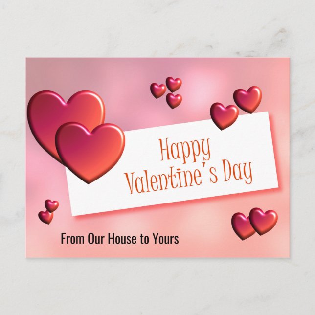 Glad Alla Hjärtans Dag Postkort Vykort (Framsida)