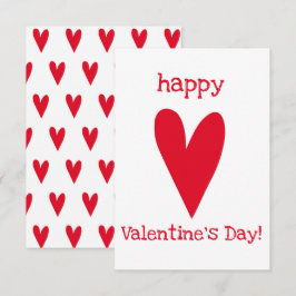 Glad Alla hjärtans dag! Red Heart Card Inbjudningar