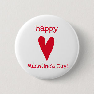 Glad Alla hjärtans dag! Red Heart Knapp