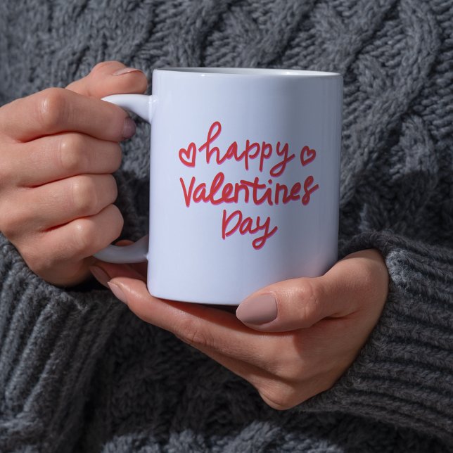 Glad Alla hjärtans dag Red Heart XOXO Mugg (Happy Valentine's Day Red Heart XOXO Mug
)