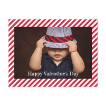 Glad Alla hjärtans dag | Red Rand Photo Postcard