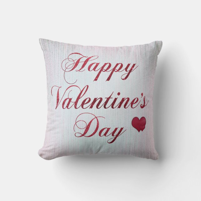 Glad Alla hjärtans dag Reversible Decorative Pillo Kudde (Framsida)