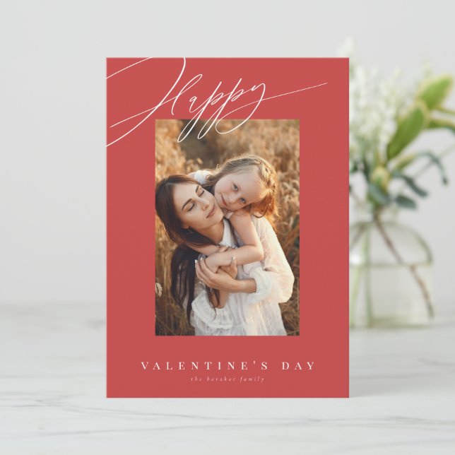 Glad Alla hjärtans dag-röda Alla hjärtans kort (Stående Fram)