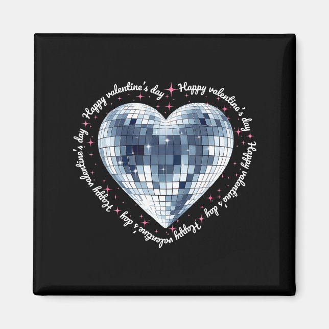 Glad Alla Hjärtans Dag Rolig Coquette Diamant Disc Magnet (Framsidan)