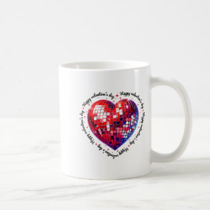 Glad Alla Hjärtans Dag Rolig Coquette Röd Disco Bo Kaffemugg