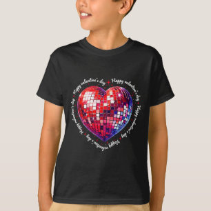 Glad Alla Hjärtans Dag Rolig Coquette Röd Disco Bo T Shirt