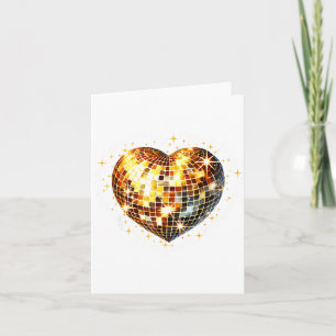 Glad Alla Hjärtans Dag Rolig Guld Coquette Disco B Kort