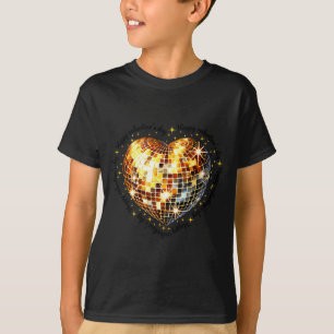 Glad Alla Hjärtans Dag Rolig Guld Coquette Disco B T Shirt